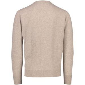William Lockie - Trui - Beige - 100% Lamswol - Wijde Fit