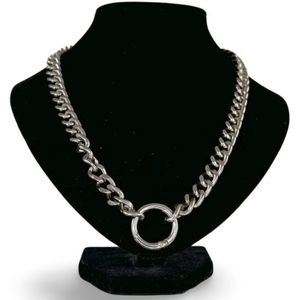 Lovelockers® | Zilverkleurige Schakel Ketting | Stainless steel | Statement Piece