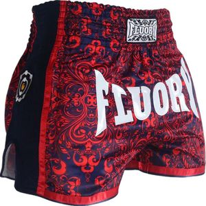 Fluory Muay Thai Short Kickboks Broek Rood Blauw MTSF29 - S