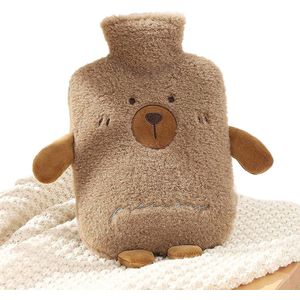 Warmwaterzak-Met-Overtrek-Knuffelzacht-Bruin-1000ml
