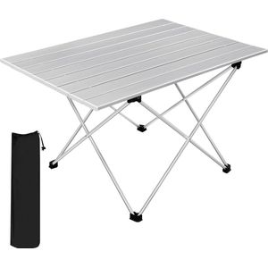 Campingtafel van aluminium klaptafel draagbaar ruimtebesparend en licht voor picknick tuin 68 x 46 x 40 cm zilver camping table