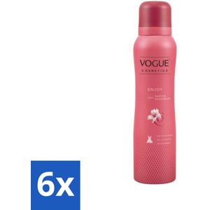 Vogue Cosmetics - Enjoy - Parfum Deodorant - 150 ml - Voordeelverpakking - 6 stuks