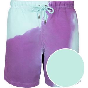SEA'SONS – Zwembroek Heren - Kleurveranderend - Rood-mint - Maat L (SEASONS - Kleur veranderend)