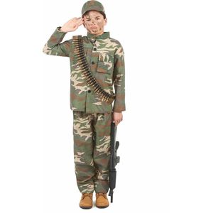 LUCIDA - Soldaten kostuum voor jongens - M 122/128 (7-9 jaar)