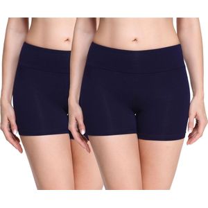 Merry Style Dames Leggings 2 Pack - Sport - Vrijetijdsbroek - Korte - Viscose - Marineblauw / Navy blauw (2verpakking) - XS - MS-MS10-284-LE-2P