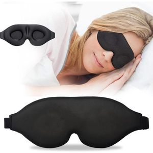 3D Diep Slaapmasker met Traagschuim voor Heren en Vrouwen - 100% Lichtblokkerende Slaapbril voor Reizen in Zwart