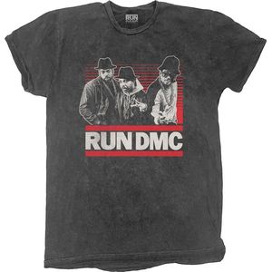 Run DMC - Gradient Bars Heren T-shirt - S - Zwart