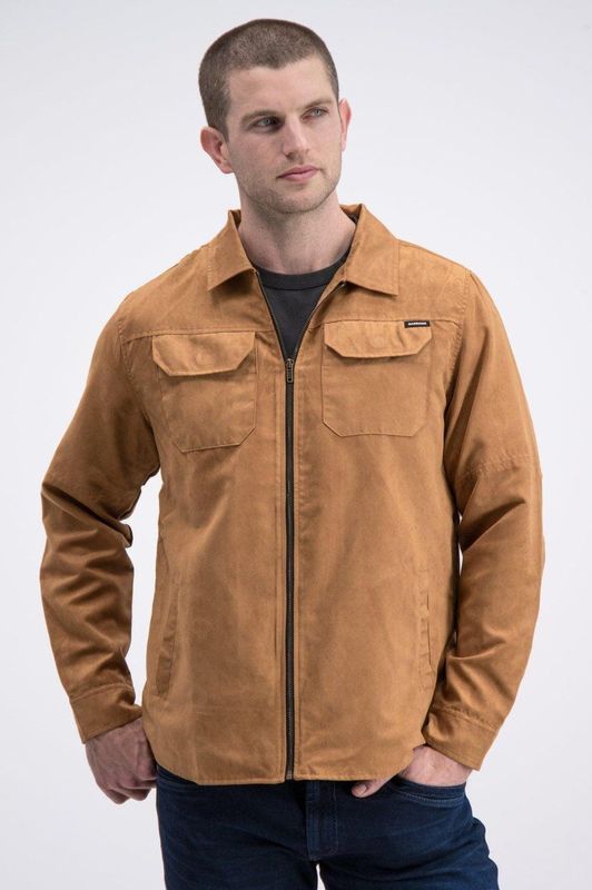 Gabbiano - Heren Overshirt - Sonce - 426244 - 5004 Roasted Pecan