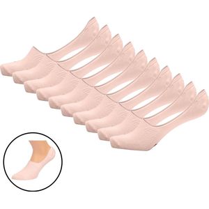 Hummel Basic Footies - Kousenvoetjes - 10 paar - Maat 32-35 - Roze - Katoen - Sokken Dames & Heren - Onzichtbare Sokken - Cadeau