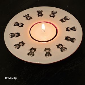 Katdootje - Waxinelichthouder - Katten - Dubout