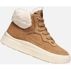 GEOX - Laquinny - Hoge Sneakers - Kastanje Kleur - Leer Materiaal
