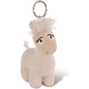 Nici Sleutelhanger Lady Lama Junior 10 Cm Pluche Wit