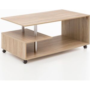 Rootz Draaibare Salontafel - Sonoma - Wielen - Design met Opbergruimte - 105x48,5x60cm