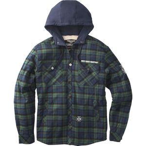 WCC West Coast Choppers Flannel Jacket Sherpa Lined - Black/Grey-4XL