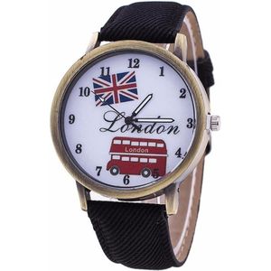 Hidzo Horloge London Ø 40 - Zwart