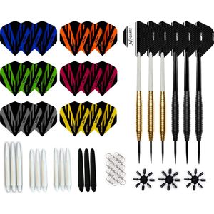 XQMax Dartpijlen - Set van 6 - Darts van 23 gram - 96-delig - Dart flights - Dart shafts - Hoge kwaliteit - Cadeau