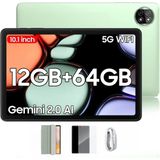 Blackview Tablet - Tab 20 WiFi Tablet - Met Hoes, Screenprotector - Android 15 - 12GB RAM + 64GB ROM(2TB Externe) - 10 inch HD Scherm - 6000mAh - Bluetooth 5G WiFi - Groen
