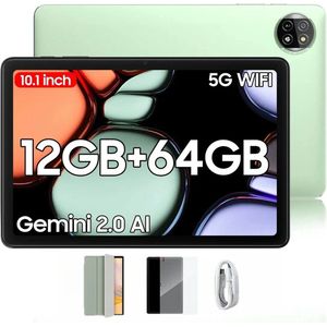 Blackview Tablet - Tab 20 WiFi Tablet - Met Hoes, Screenprotector - Android 15 - 12GB RAM + 64GB ROM(2TB Externe) - 10 inch HD Scherm - 6000mAh - Bluetooth 5G WiFi - Groen
