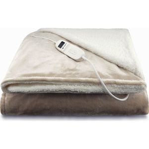 Rockerz Elektrische deken - Warmtedeken - Elektrische bovendeken - XL formaat (200 x 180 cm) - 2 persoons - Kleur: Taupe