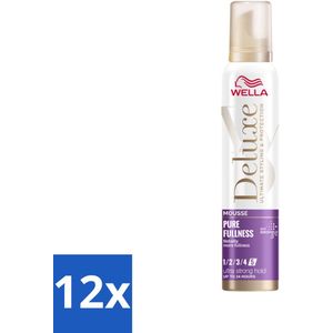 Wella – Deluxe Pure Fullness – Haarmousse – 200 ml - Voordeelverpakking - 12 stuks