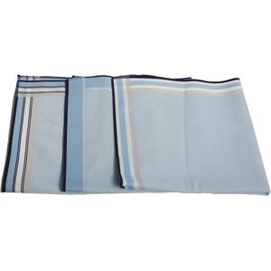 Zakdoek - Lichtblauw - 100% Gekamde Katoen - Verpakt per 3 Stuks