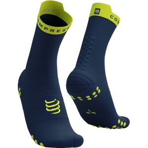 Pro Racing Socks v4.0 Run High - Dress Blues/Green Sheen