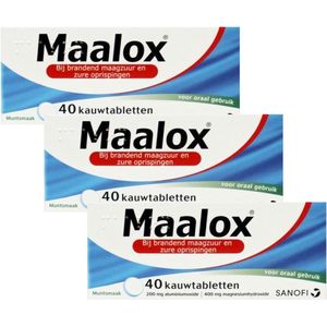 Maalox Kauwtabletten Muntsmaak - 3 x 40 tabletten