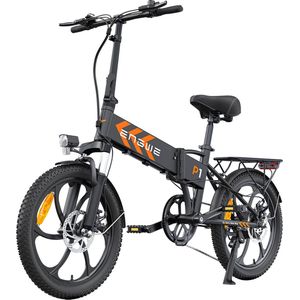 ENGWE P1 Opvouwbare elektrische fiets 20 inch banden 250W borstelloze motor 36V 13Ah accu 25 km/u maximale snelheid-Zwart
