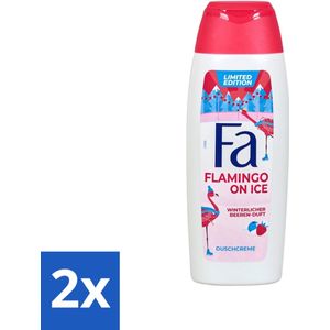2 x Fa - Douchegel - Winter Flamingo On Ice - Verfrissend & Koel - Hydraterend - 250 ml - Douchegel - Fa - Winter Flamingo - Verfrissend - Koel