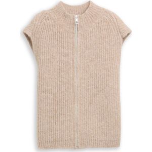 TOM TAILOR DENIM - Gebreid Vest - Beige Gemêleerd