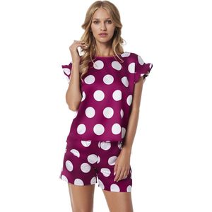PIGEON - Fuchsia korte pyjama met stippen