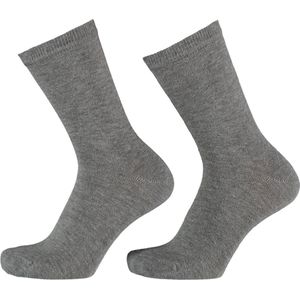 Sokken kinder en dames van 98% bio-katoen naadloos per 2 paar. 27-30, Grijs Melange.