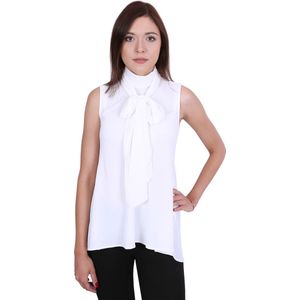 John Zack - Elegante crème blouse met strik
