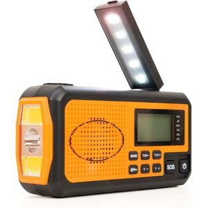 Noodradio Solar Opwindbaar - Noodradio Op Batterijen - Solar Powerbank - Zonneenergie - Survival Noodpakket - Zaklamp Oplaadbaar - Noodpakket - Noodrantsoen - Wereldontvanger - SOS Knop - SCR2010 - Noodpakket Voor Thuis En Oorlog - Betrouwbare Noodvo