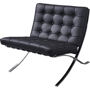 Barcelona Chair - Zwart - Design - Fauteuil