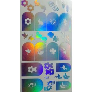 Korneliya Folie Decal 137 Holografisch Zilver