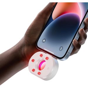 Hidden Camera Detector Anti-Spy Bug Finder Privacy Protector for Hotels Home Travel - iPhone 14 13 12 White Portable Light Weight Mini