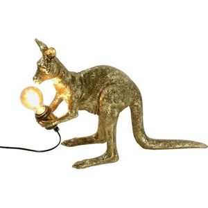 Tafellamp - Dierenlamp Kangoeroe Skippie - goudkleurig