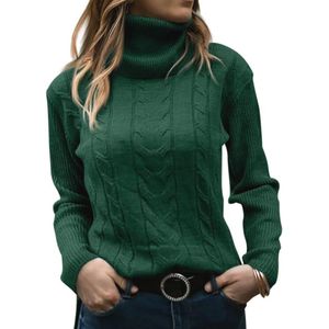 Elegante damespullover met col, kabelbrei en lange mouwen - Casual en comfortabele jumper