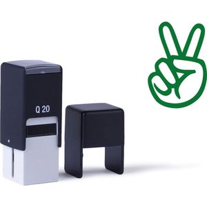 Peace-stempel | Vrede | 16x10mm | Groen