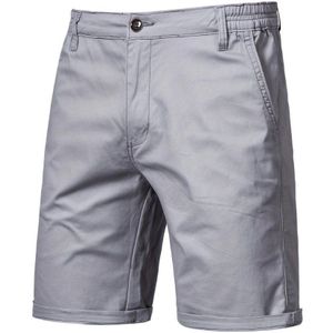 Nivard Korte Broek Heren - Golfbroek - Spijkerbroek - met Zakken - Volwassenen - Jongens - Shorts - Lichtgrijs - Maat M