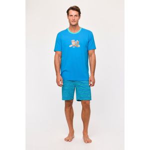 Woody Jongens-Heren Pyjama blauw - maat 092/2J