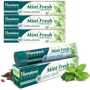 Himalaya Herbals - Mint Fresh - Tandpasta - 3 x 75ml - 100% Veganistisch - Fluoride Vrij