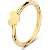 May Sparkle Happiness Dames Ring Staal - Goudkleurig - 19.25 mm / maat 60