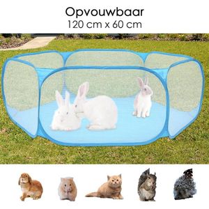 Jumalu Knaagdier ren - Knaagdieren Ren voor buiten en binnen 120 cm - Knaagdierenren - Knaagdieren Kooi - Konijnenren - Cavia - Chinchilla - Caviakooi - Cavia's - Opvouwbaar - Knaagdier