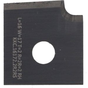 KKC Profielmes, HM, Rechts, L=16 W=17 T=2 R=2, verpakt per 10 stuks