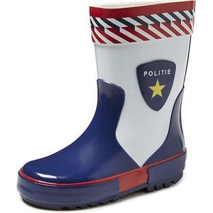 Gevavi Boots Politie Rubber Blauw Wit Regenlaarzen Kinderen