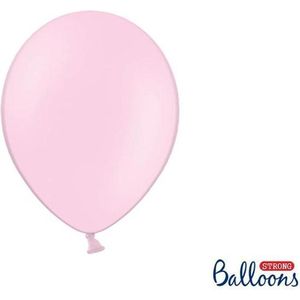 Strong Ballonnen 27cm, Pastel Baby roze (1 zakje met 10 stuks)