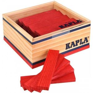 KAPLA - KAPLA Kleur - Constructiespeelgoed - Rood - 40 Plankjes