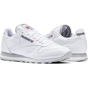 Reebok Classics Leather Sneakers voor Meisjes - Wit/Grijs - Maat 36